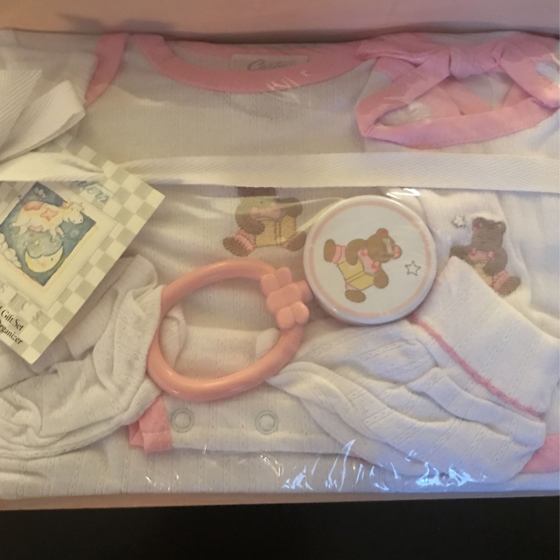 4 Piece Baby Gift Set w/ Wood Organizer