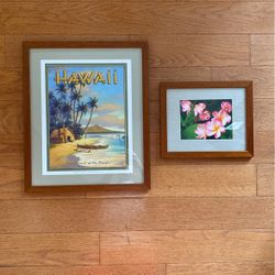 Hawaiian Themed Framed And Matted Prints