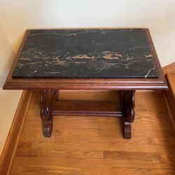 Antique Marble Top Side Table (The Tobey Furniture Co)