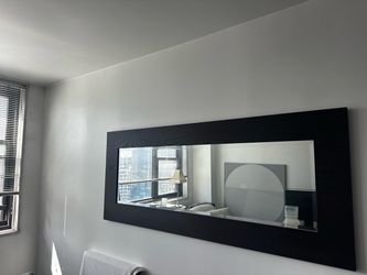Large Dark Wood Mirror