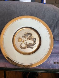 2- chokin art dynasty glass plates