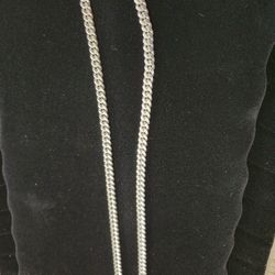 Solid Sterling Silver Chain Necklace 