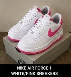 NEW Nike Pink & White Sneakers – Youth Size 5Y