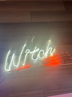 Halloween  neon Witch sign