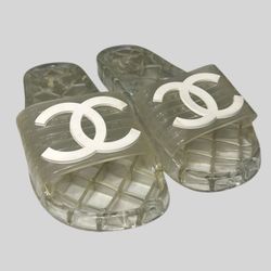 Authentic Chanel Jelly Slides 10