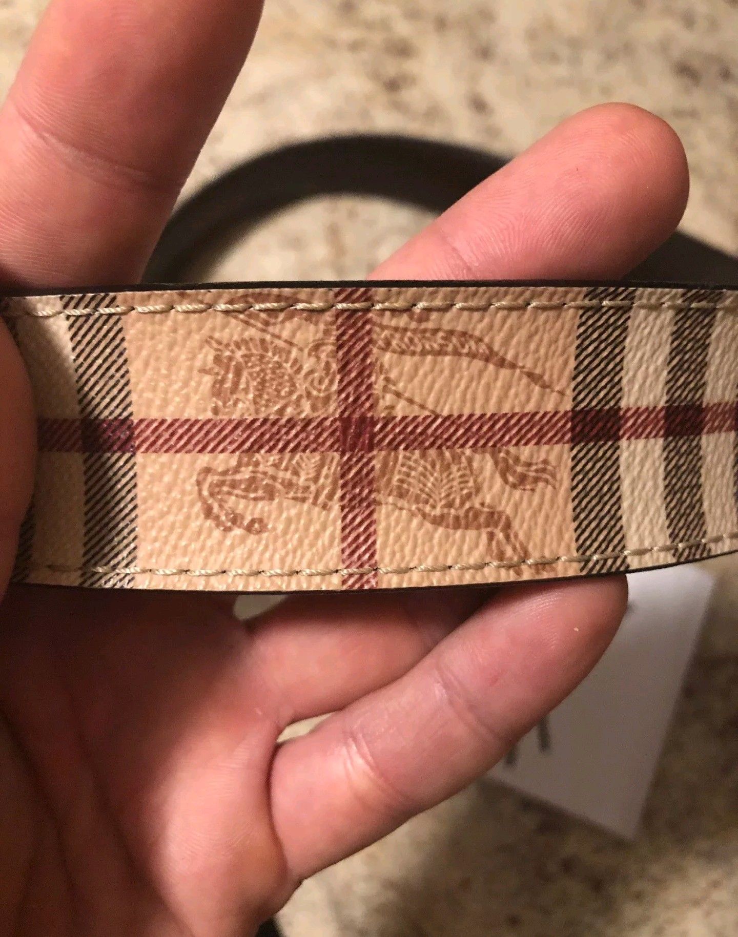 Burberry Mens belt size 36/90 tri color