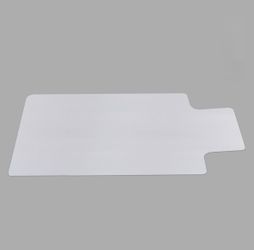 48" × 36" Clear PVC Office Desk Chair Mat for Hardwood Floors with Lip