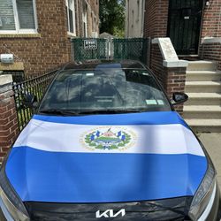 El Salvador Flag car Hood Fits All Cars