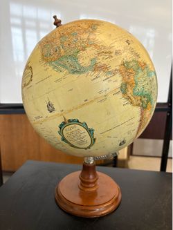Replogle World Classic Globe, 12" Desktop World Globe For Home or Office Desk Decor Antique