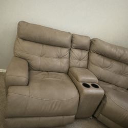 Power Reclining Sofa Set And Coffee Table