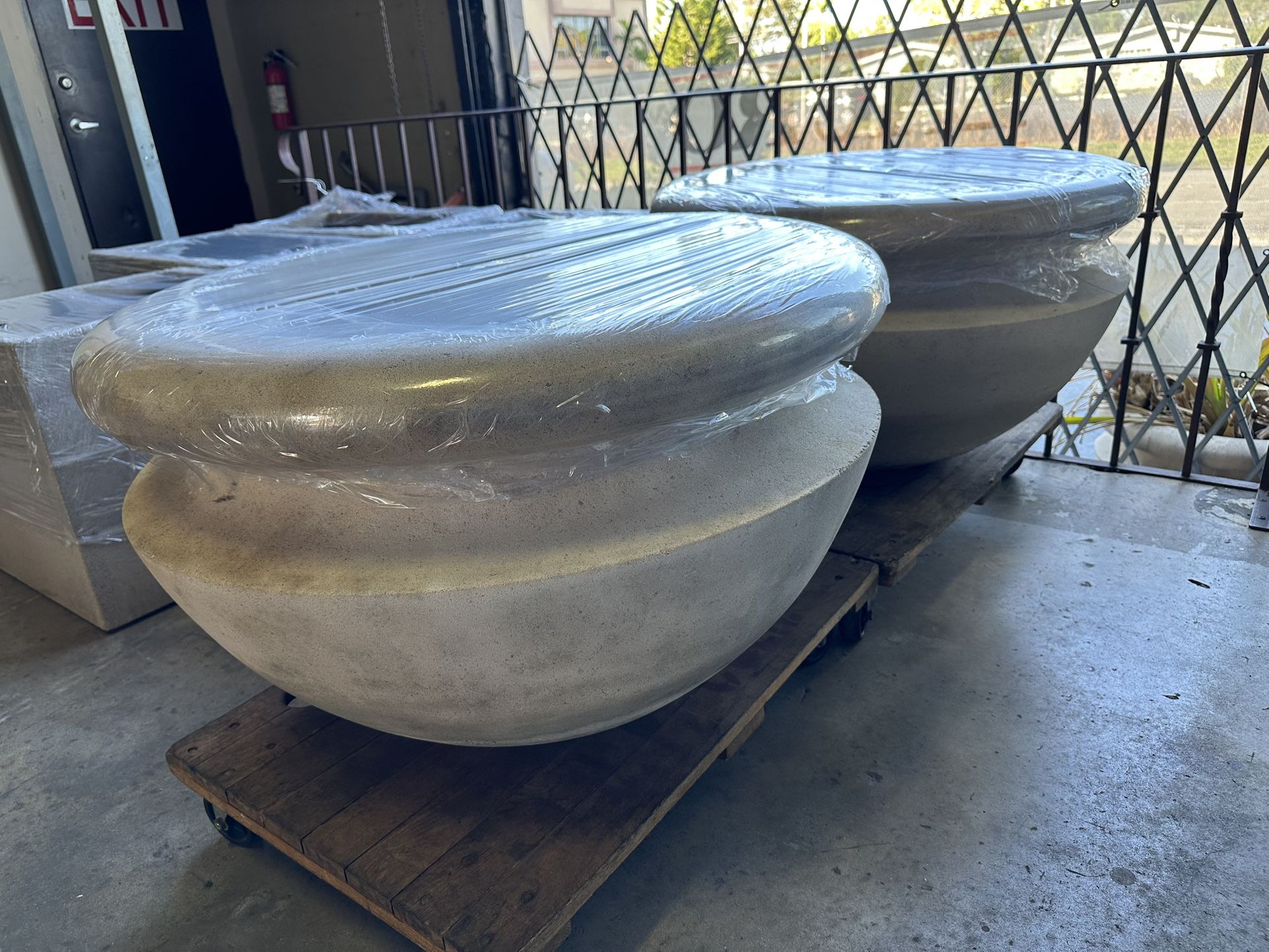 (5) Faux Concrete (2) Concrete Planters