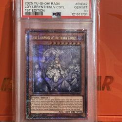 Lady Labrynth of the Silver Castle (Quarter Century Secret Rare) RA04-EN042 PSA 10