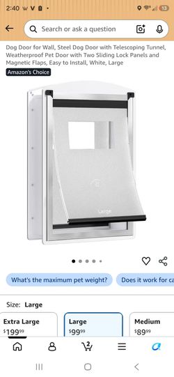 Lg wall doggy door
