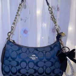 Brand New Coach Terry Army Blue Purse. 