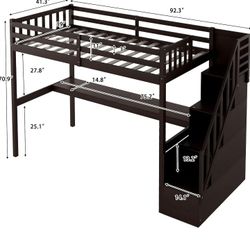 Loft Bed With Desk And Storage 