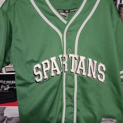 Michigan SPARTANS Vintage Baseball Style Jersey SIZE Large
