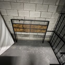 Full Size Bed Frame Rustic Brown