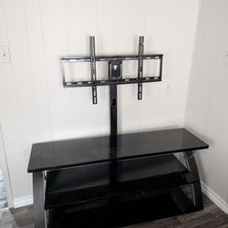 Black Glass TV Stand 
