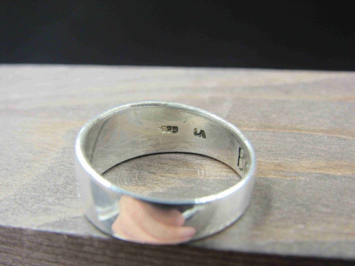 Size 6.5 Sterling Silver Love Life Be Brave Band Ring Vintage Statement Engagement Wedding Promise Anniversary Bridal Cocktail