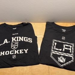 LA Kings Carter 77 & Shield 2XL Reebok T-shirts
