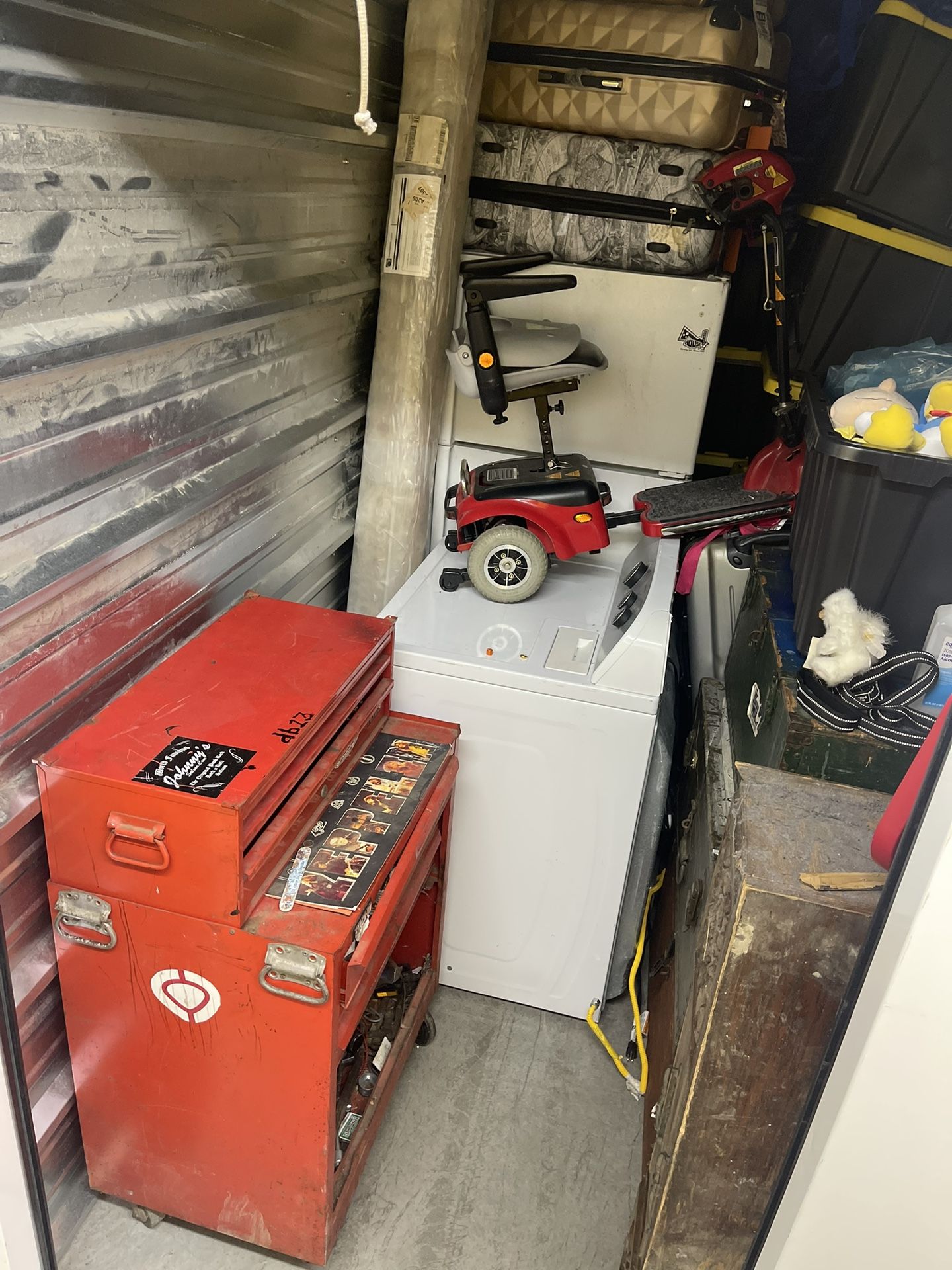Tool Cart, Dryer And fridge 