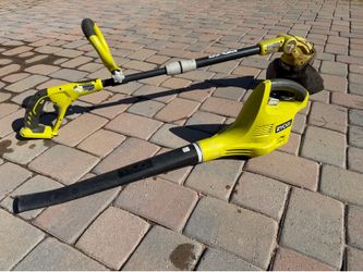 ** Lawn Tools Sale** Ryobi ONE+ Electric Leaf Blower and Trimmer Bundle