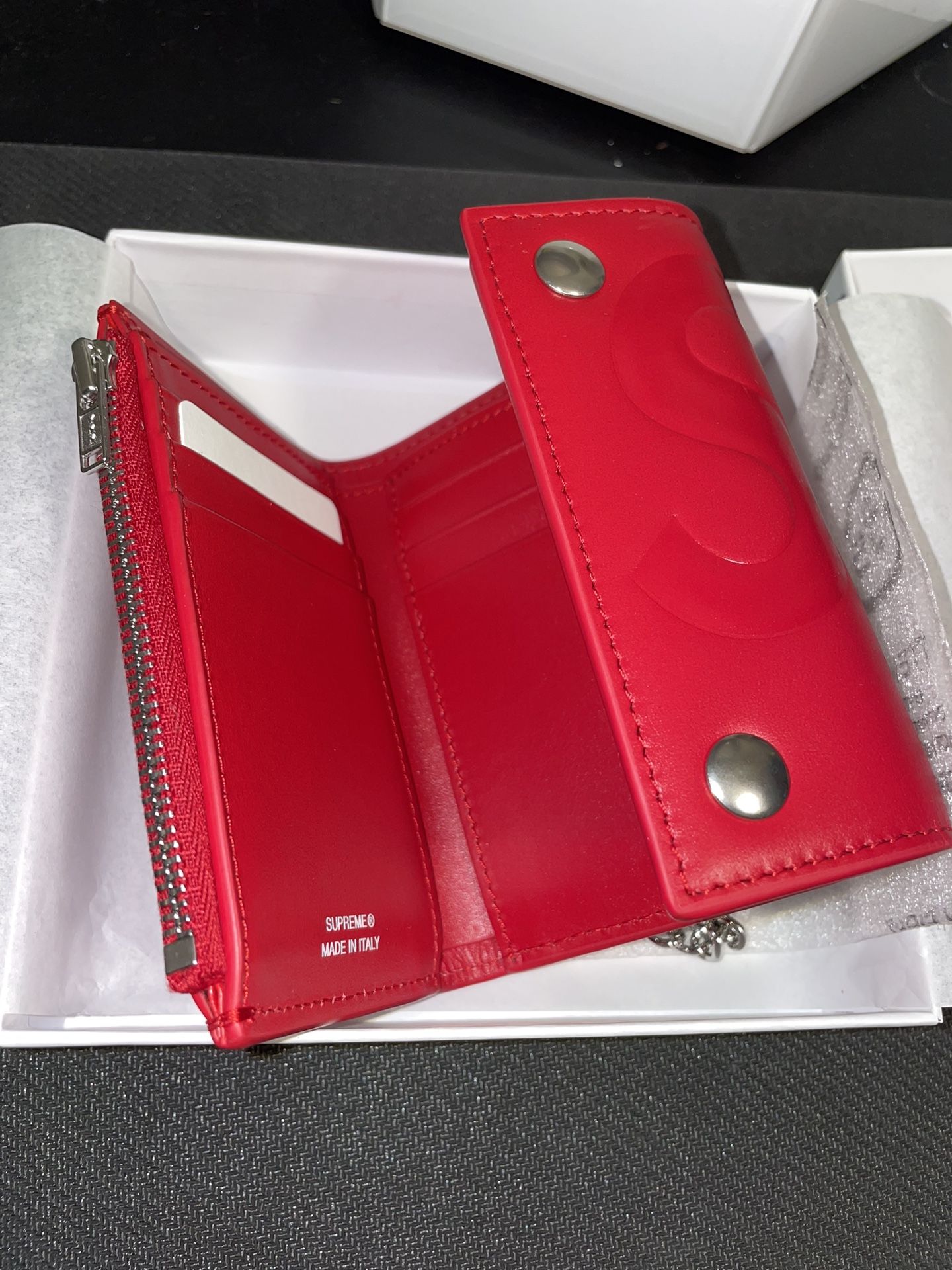 小物 supreme Leather Chain Wallet red Leather Chain Wallet - Shop - Supreme