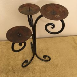 Large Metal 3 Candle Holder