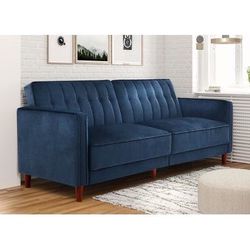 Blue Velvet Futon Couch