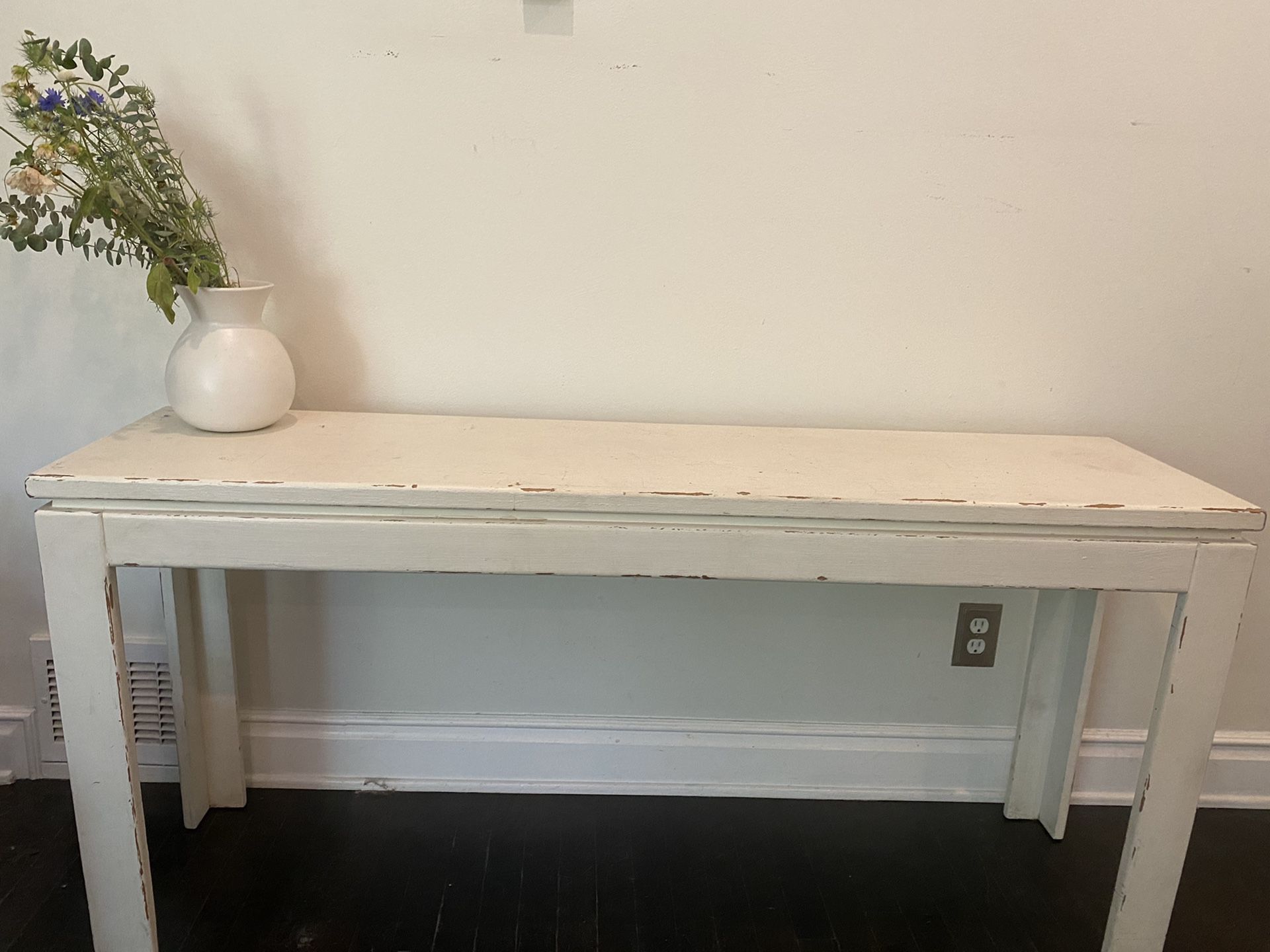 Console table slightly distressed