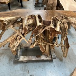 71” Teakroot Entryway Console Table 