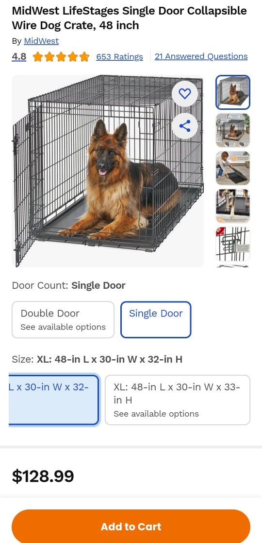 XL Dog Crate 