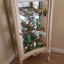 Italian Curio Cabinet with marble Top