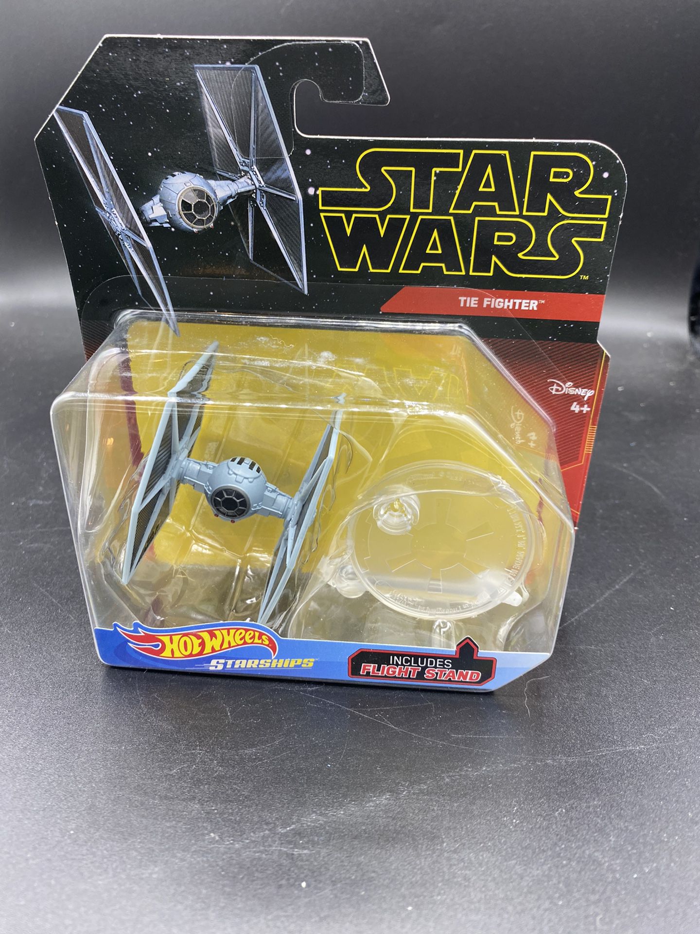 Hot Wheels Star Wars Starships TIE FIGHTER w/ Flight Stand Disney Mattel *NEW*