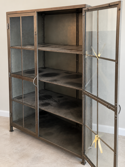 Large Industrial Metal Display Cabinet — Missing Glass Panels — $150 OBO