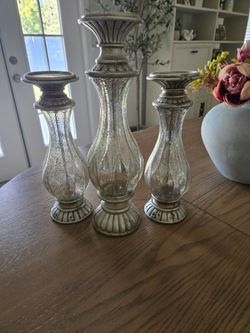 Glass candle holders