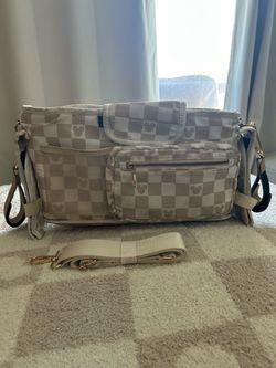 Cute.Zo Nude Checkered Stroller Caddy