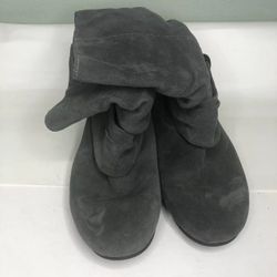 Dr Scholls Winter Boots Women Size 9.5M Gray Suede Upper