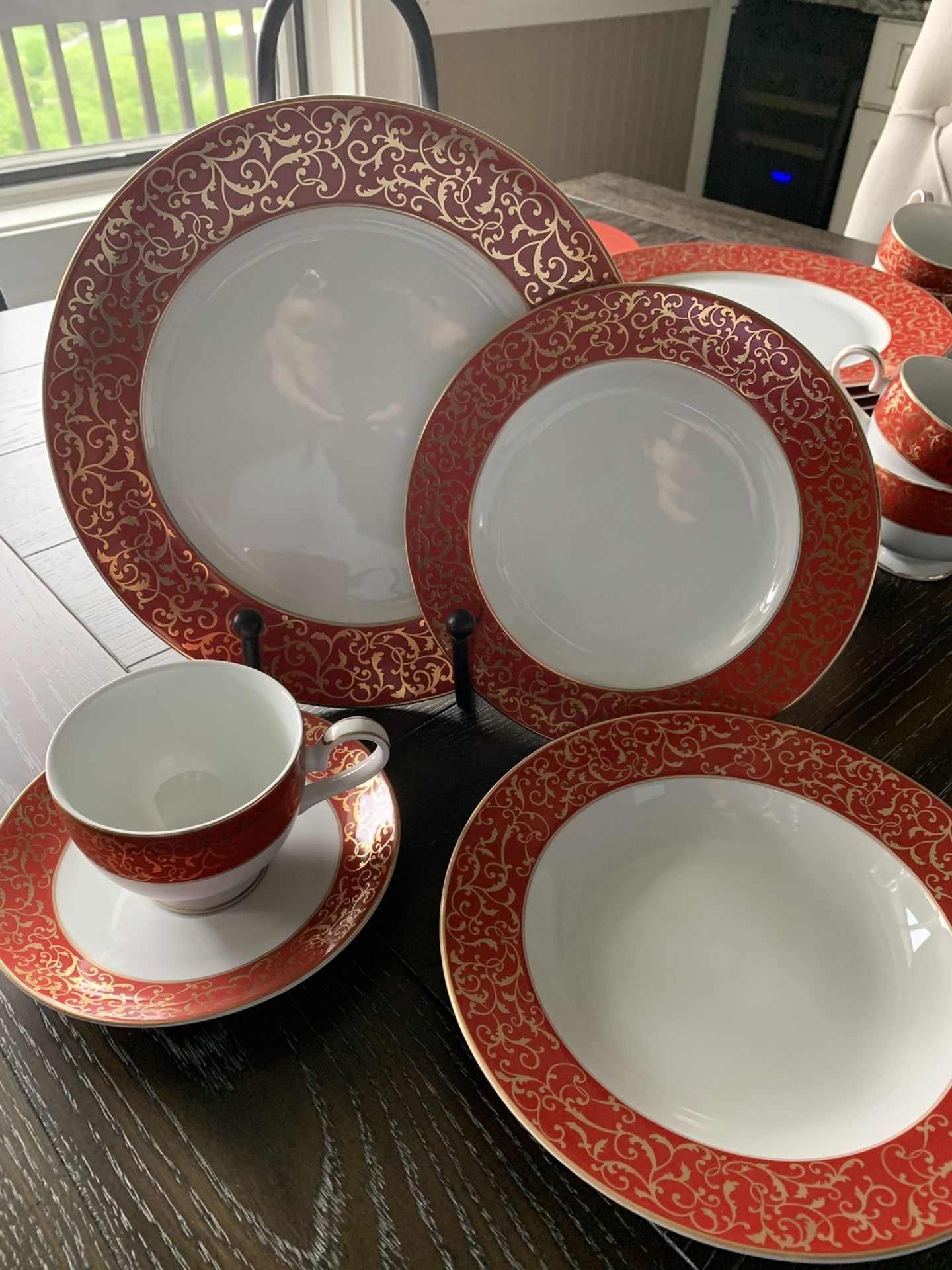 Mikasa Dishes Set Of 8 Parchment Red For Sale In Highlands, Nc - Offerup