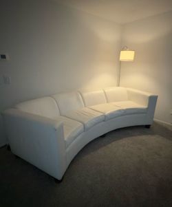Leather white coach