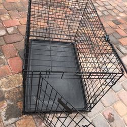 Metal Wire Dog Crate with Tray And Door
