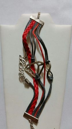 Leather Strand Charm Bracelet