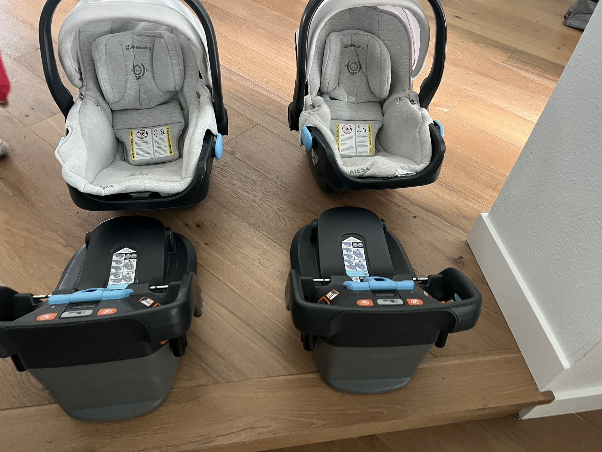 Two Upper Baby Car Seat + 2 Bases All For $150