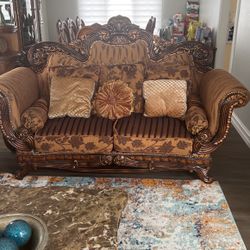 2 Sofas , 2 Chairs, 2 Marble End Tables And 1 Marble Coffee Table 