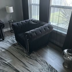 Custom Formal Black Chair