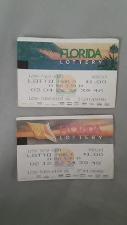 1990 Florida lottery tickets