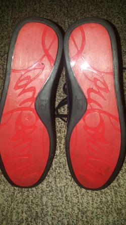 The bottom of the Red Bottom shoes 9 1/2