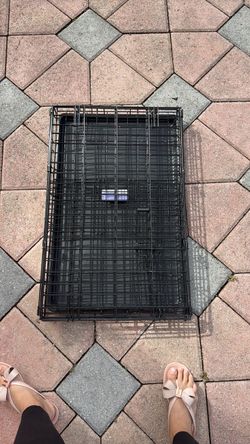 Black Wire Dog Crate Folded Flat