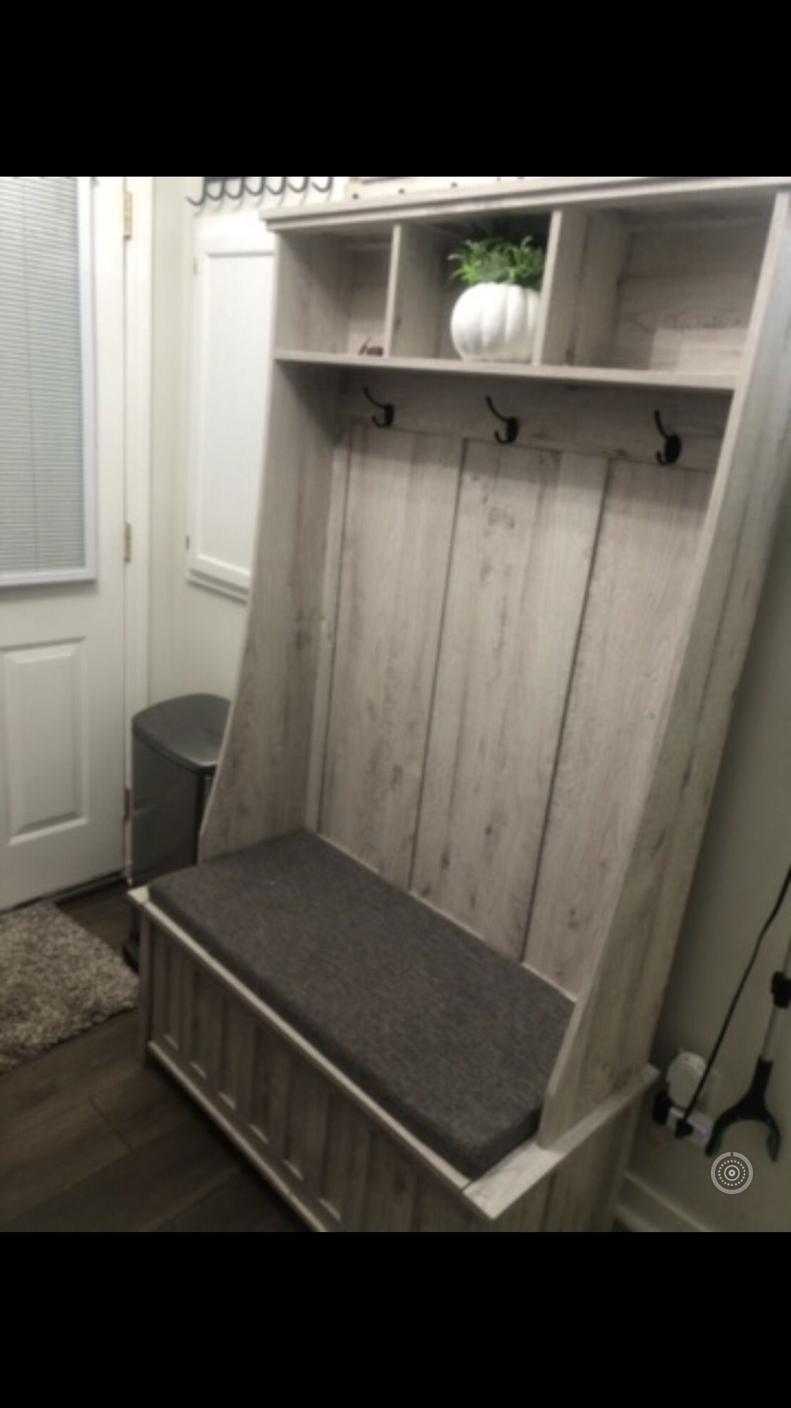 COAT RACK  WITH STORAGE BENCH