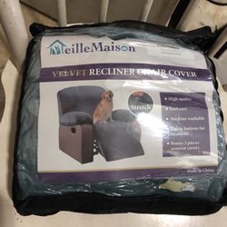 Velvet Recliner Chair Cover 